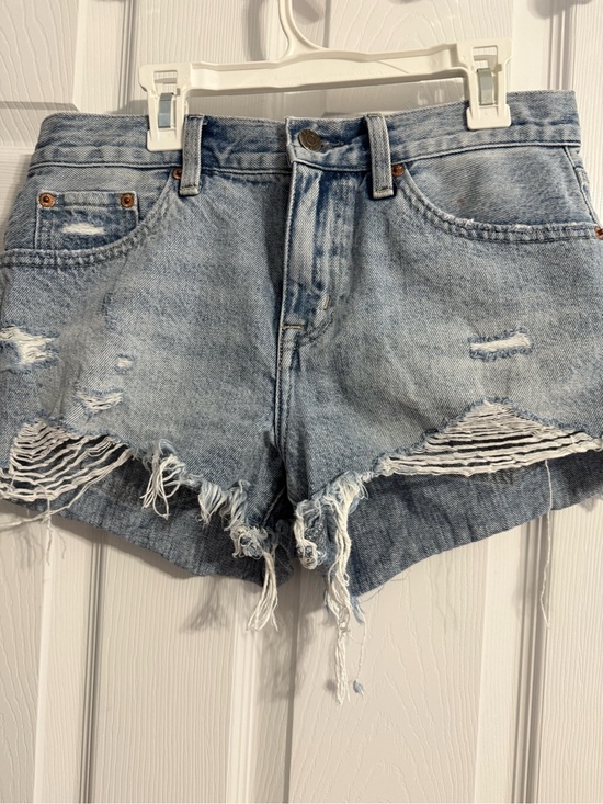 pistola Pants - pistola Light Wash Distressed Denim Cutoff Shorts